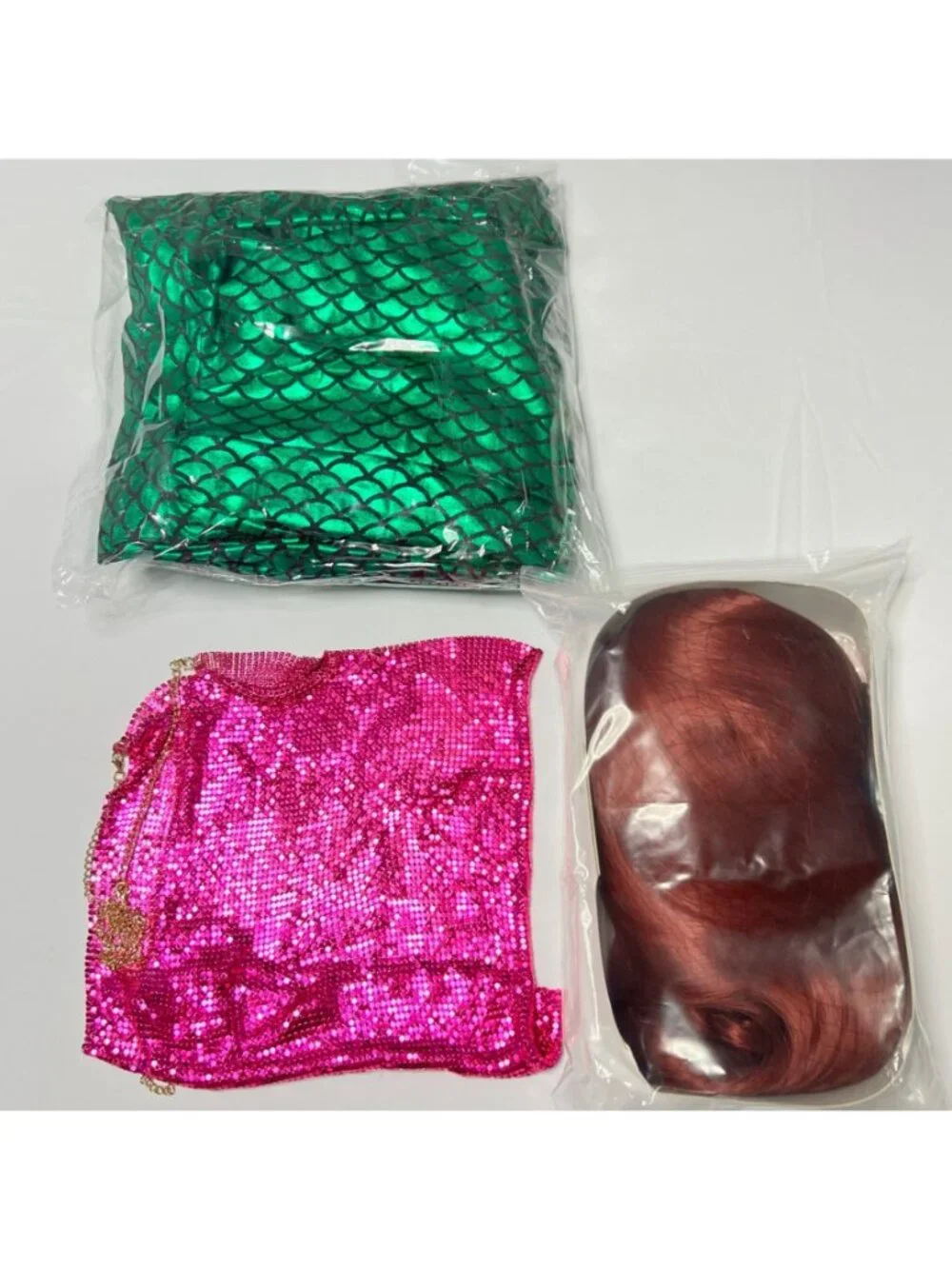 Mermaid Costume Sequin Ariel Mermaid Cosplay Costume Set Adult Size Large